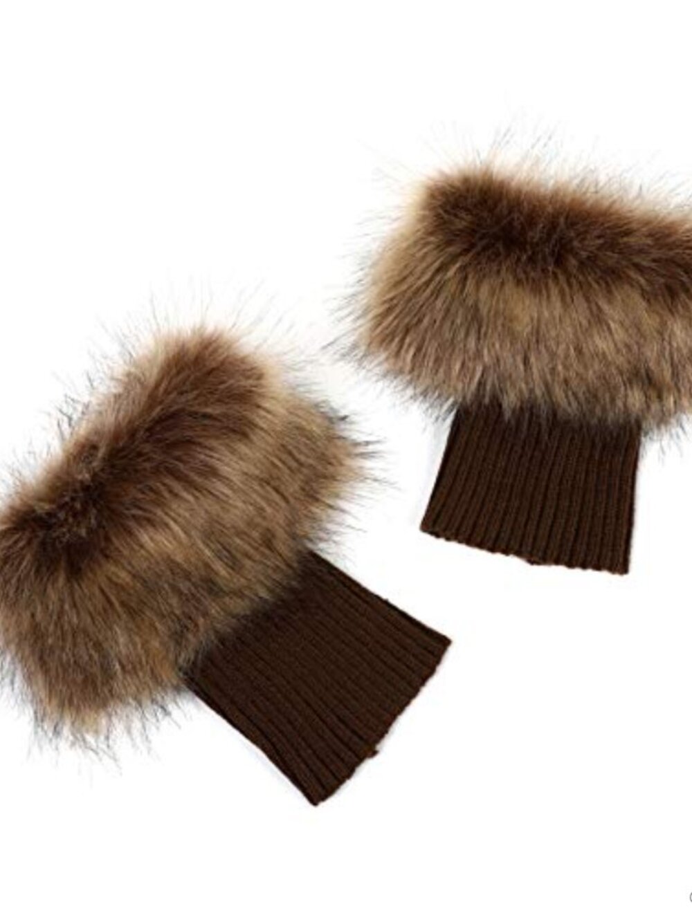 Faux Fur Plush Leg Warmers Short Fuzzy Boot Cuffs